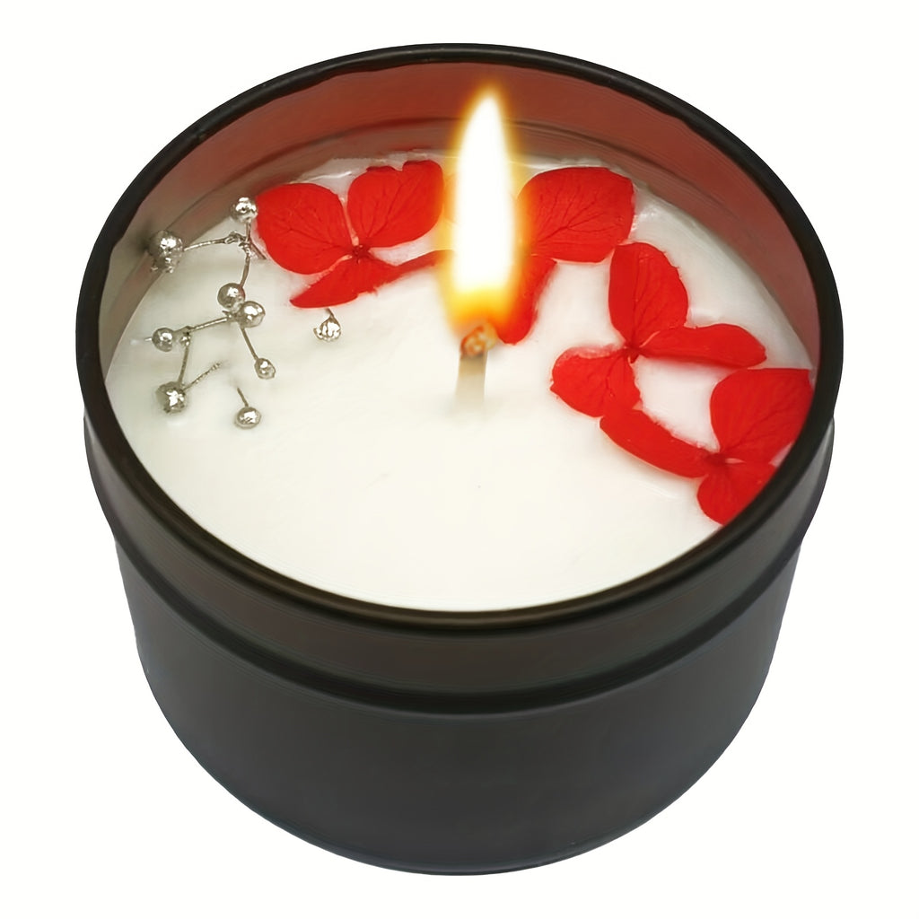 Geurkaars met Lavendel, Bloemblaadjes & Edelstenen