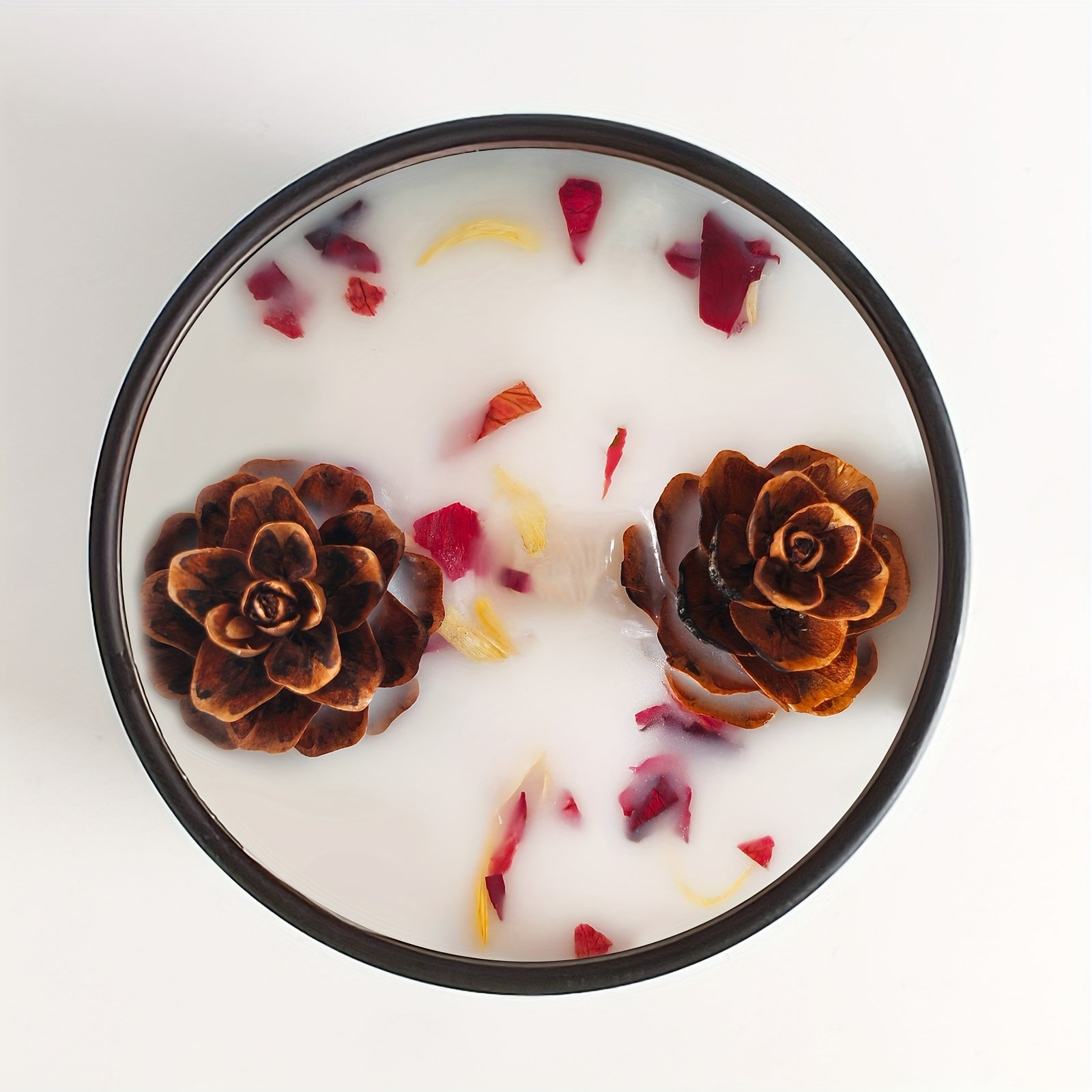 Geurkaars met Lavendel, Bloemblaadjes & Edelstenen