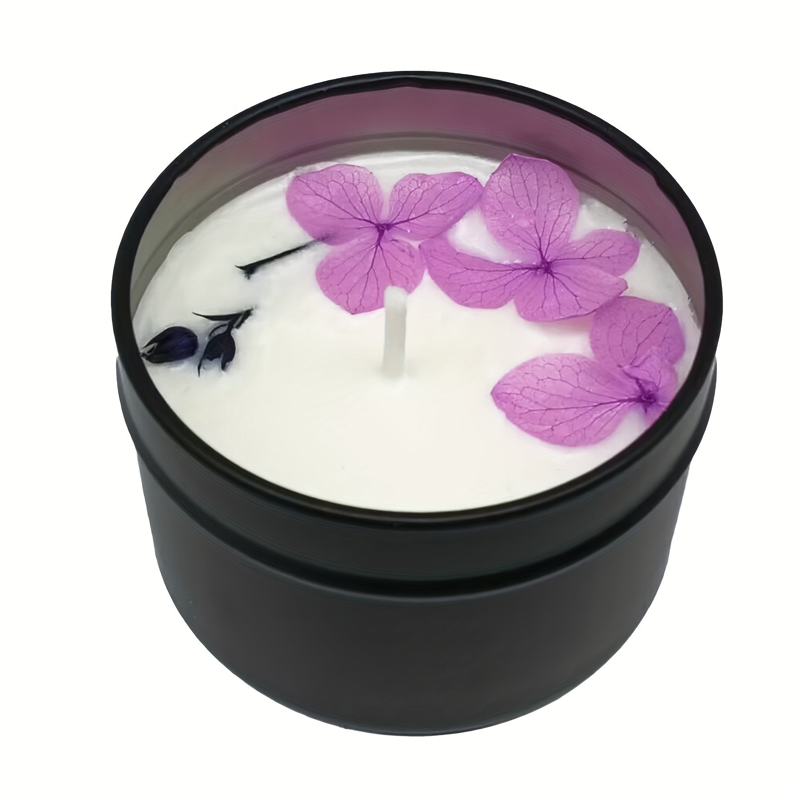 Geurkaars met Lavendel, Bloemblaadjes & Edelstenen