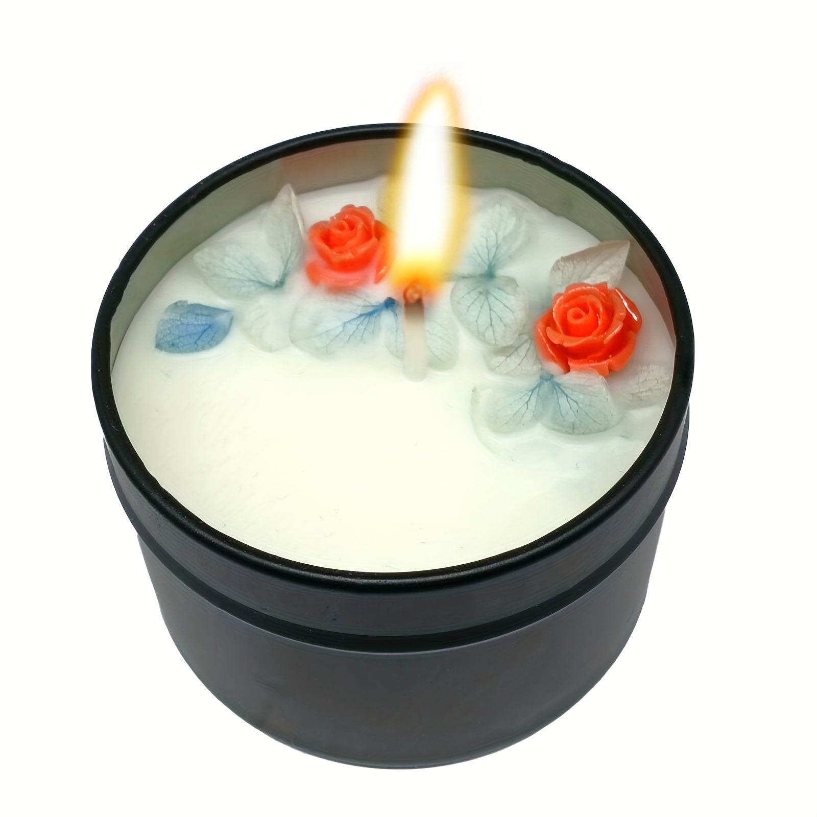 Geurkaars met Lavendel, Bloemblaadjes & Edelstenen