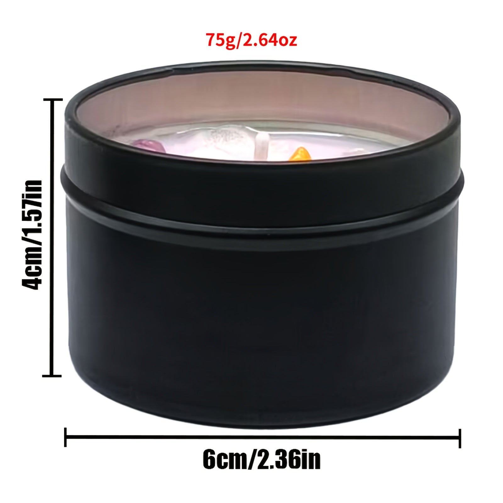 Geurkaars met Lavendel, Bloemblaadjes & Edelstenen