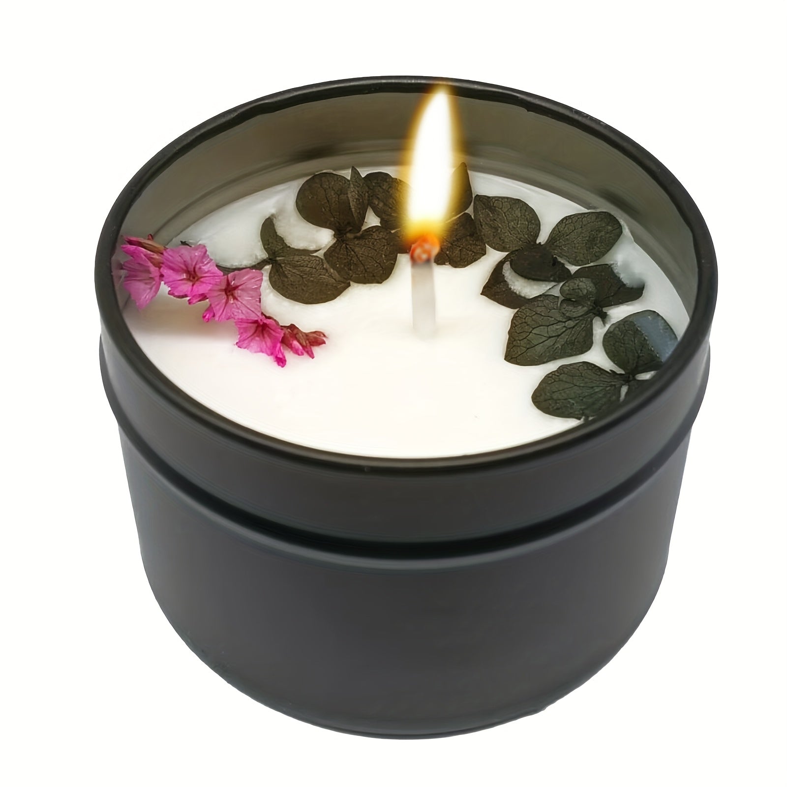 Geurkaars met Lavendel, Bloemblaadjes & Edelstenen